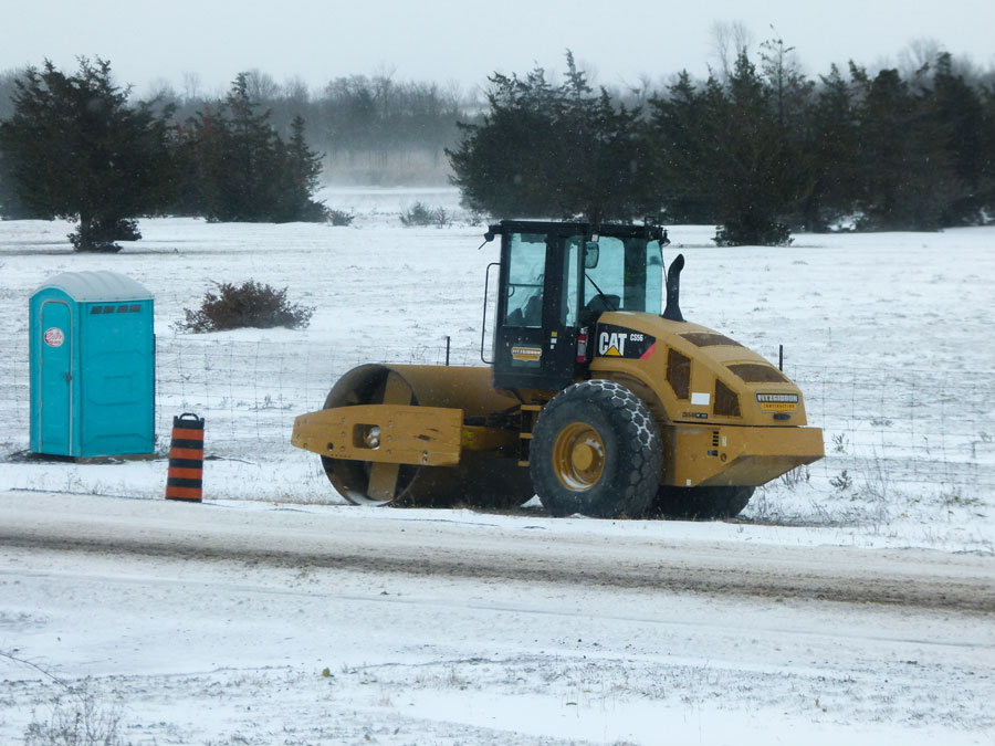 Winter’s First Strike. Paving Screeches to a Halt
